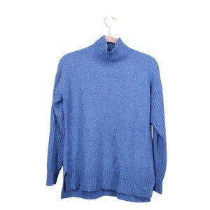 LL Bean The Essential Sweater Turtleneck Indigo Heather Size M
